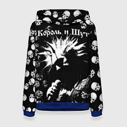 Толстовка-худи женская Король и Шут Анархия, цвет: 3D-синий