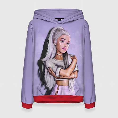 Женская толстовка Ariana Grande Ариана Гранде / 3D-Красный – фото 1