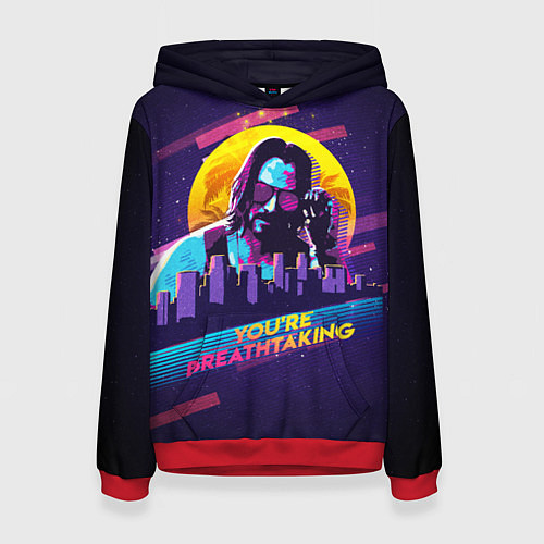 Женская толстовка You Are Breathtaking! / 3D-Красный – фото 1