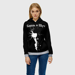 Толстовка-худи женская Король и Шут Анархия спина, цвет: 3D-меланж — фото 2