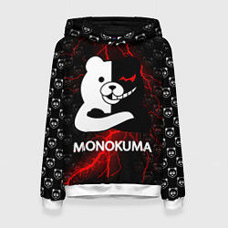 Толстовка-худи женская MONOKUMA, цвет: 3D-белый