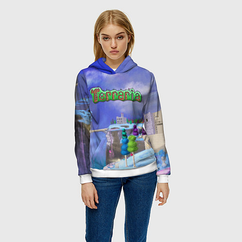 Женская толстовка Terraria / 3D-Белый – фото 3