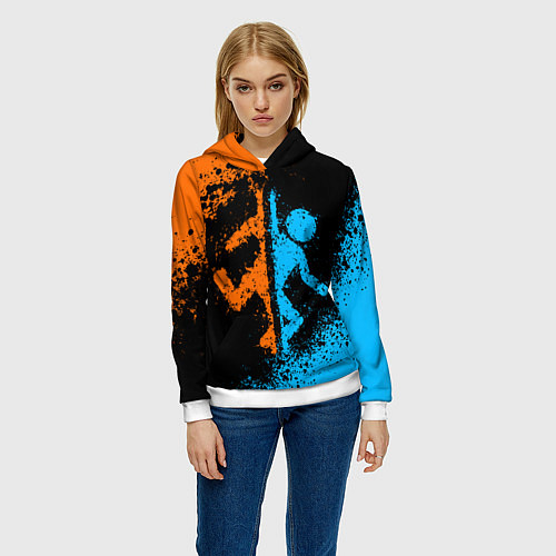 Женская толстовка PORTAL / 3D-Белый – фото 3