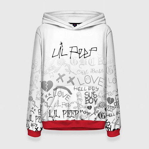 Женская толстовка LIL PEEP / 3D-Красный – фото 1