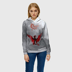 Толстовка-худи женская Dragon Age, цвет: 3D-меланж — фото 2