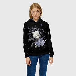 Толстовка-худи женская ОЧЕНЬ ПРИЯТНО БОГ!, цвет: 3D-черный — фото 2