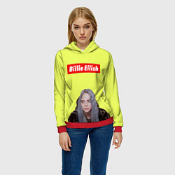 Толстовка-худи женская BILLIE EILISH, цвет: 3D-красный — фото 2