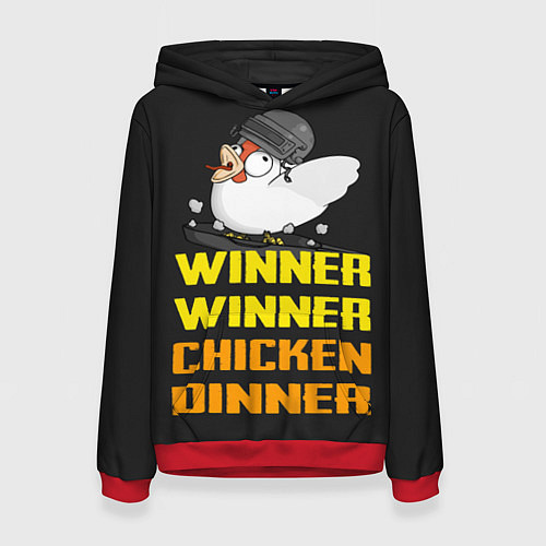 Женская толстовка Winner Chicken Dinner / 3D-Красный – фото 1