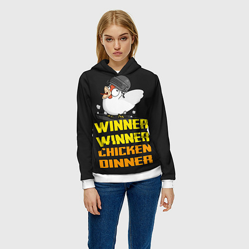 Женская толстовка Winner Chicken Dinner / 3D-Белый – фото 3