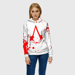 Толстовка-худи женская Assassin’s Creed, цвет: 3D-белый — фото 2