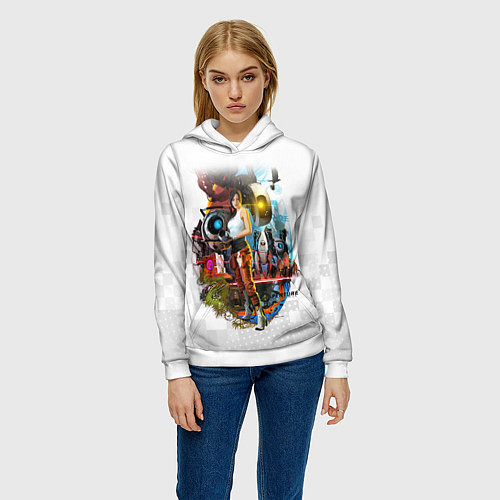 Женская толстовка PORTAL / 3D-Белый – фото 3