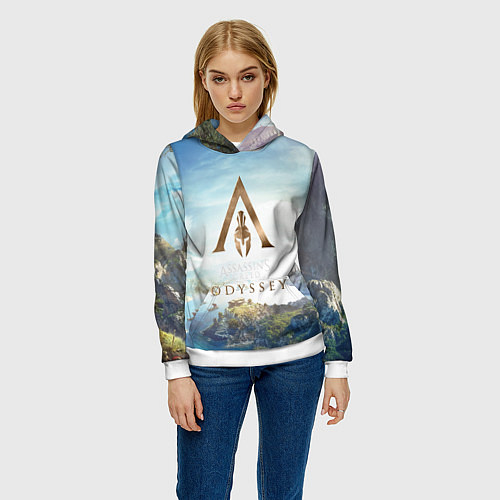 Женская толстовка Oddysey / 3D-Белый – фото 3