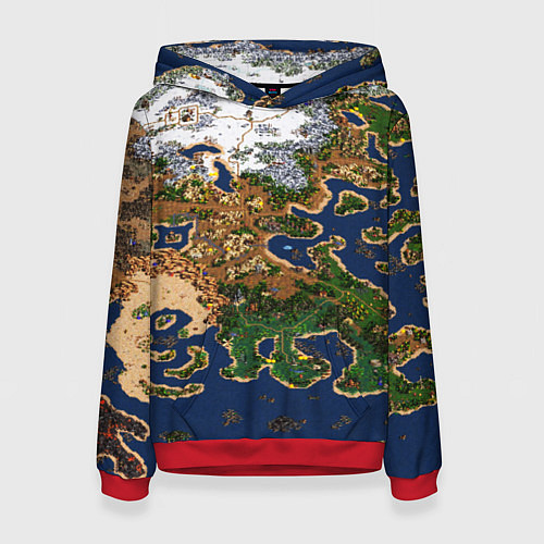 Женская толстовка HEROES 3 КАРТА / 3D-Красный – фото 1