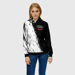 Толстовка-худи женская AUDI, цвет: 3D-черный — фото 2