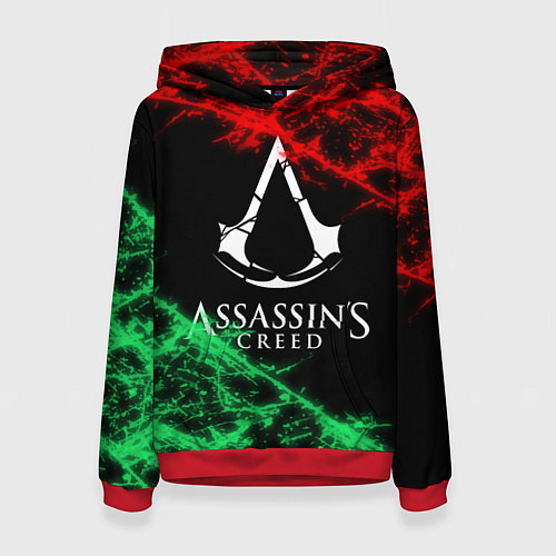Женская толстовка Assassin’s Creed: Red & Green / 3D-Красный – фото 1