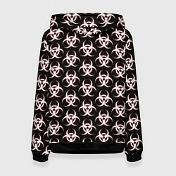 Толстовка-худи женская Plague inc Biohazard, цвет: 3D-черный