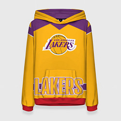 Толстовка-худи женская Los Angeles Lakers, цвет: 3D-красный