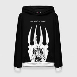 Толстовка-худи женская Hollow Knight, цвет: 3D-белый