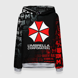 Толстовка-худи женская RESIDENT EVIL UMBRELLA CORP, цвет: 3D-меланж