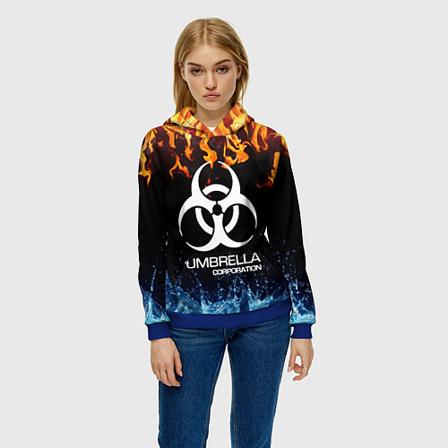 Женская толстовка UMBRELLA CORPORATION / 3D-Синий – фото 3