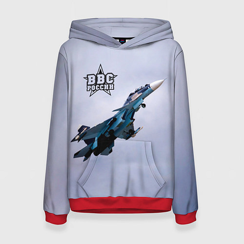 Женская толстовка ВВС России / 3D-Красный – фото 1