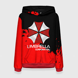 Толстовка-худи женская UMBRELLA CORP, цвет: 3D-красный