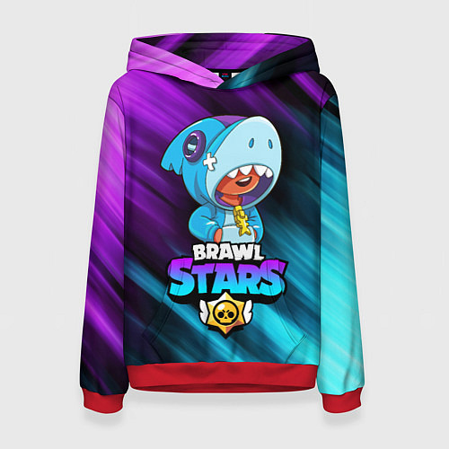 Женская толстовка BRAWL STARS LEON SHARK / 3D-Красный – фото 1