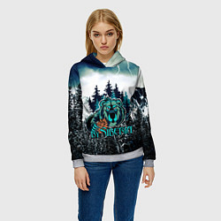 Толстовка-худи женская Сибирь, цвет: 3D-меланж — фото 2