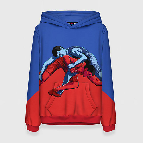 Женская толстовка Борьба / 3D-Красный – фото 1