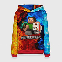 Толстовка-худи женская MINECRAFT, цвет: 3D-красный