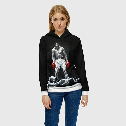 Женская толстовка Muhammad Ali / 3D-Белый – фото 3