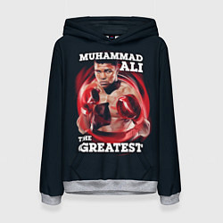 Толстовка-худи женская Muhammad Ali, цвет: 3D-меланж
