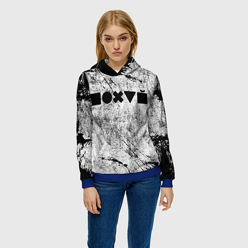 Женская толстовка Безразличие / 3D-Синий – фото 3