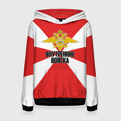 Толстовка-худи женская Внутренние Войска, цвет: 3D-черный