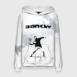 Толстовка-худи женская Banksy, цвет: 3D-белый