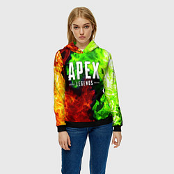 Толстовка-худи женская APEX LEGENDS, цвет: 3D-черный — фото 2