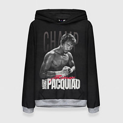 Толстовка-худи женская Manny Pacquiao, цвет: 3D-меланж