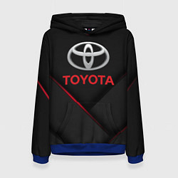 Толстовка-худи женская TOYOTA, цвет: 3D-синий