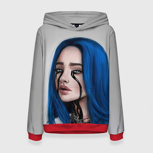 Женская толстовка BILLIE EILISH / 3D-Красный – фото 1