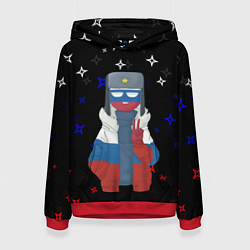 Толстовка-худи женская CountryHumans, цвет: 3D-красный