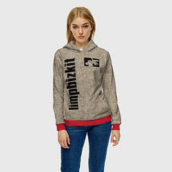 Толстовка-худи женская LIMP BIZKIT, цвет: 3D-красный — фото 2