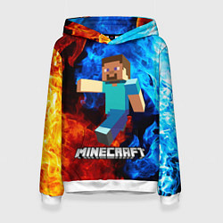 Толстовка-худи женская MINECRAFT, цвет: 3D-белый