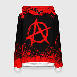 Толстовка-худи женская АНАРХИЯ, цвет: 3D-белый