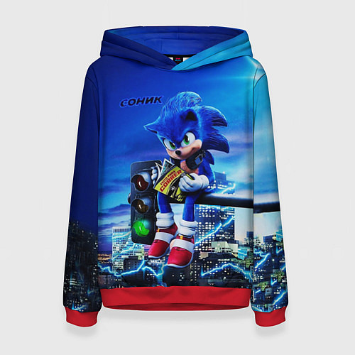 Женская толстовка SONIC / 3D-Красный – фото 1