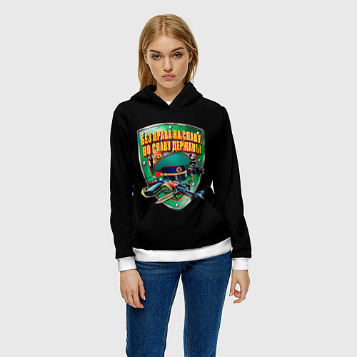 Женская толстовка Без права на славу во славу державы / 3D-Белый – фото 3