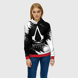 Толстовка-худи женская ASSASSINS CREED, цвет: 3D-красный — фото 2