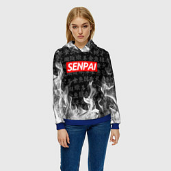 Толстовка-худи женская SENPAI, цвет: 3D-синий — фото 2