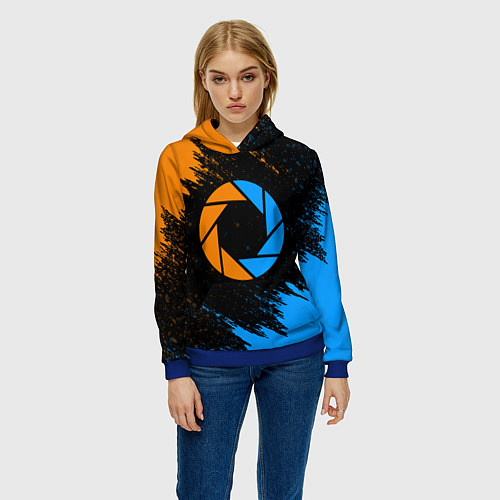 Женская толстовка PORTAL / 3D-Синий – фото 3