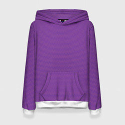 Толстовка-худи женская Фиолетовая волна, цвет: 3D-белый