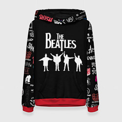 Толстовка-худи женская Beatles, цвет: 3D-красный